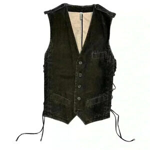 Dubuc  Velvet Lace Up Vest